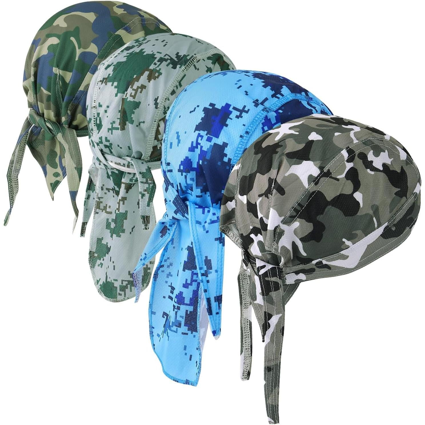 4 Pcs Do Rags Skull Caps for Men Fashion Sweat Wicking Helmet Liner ...