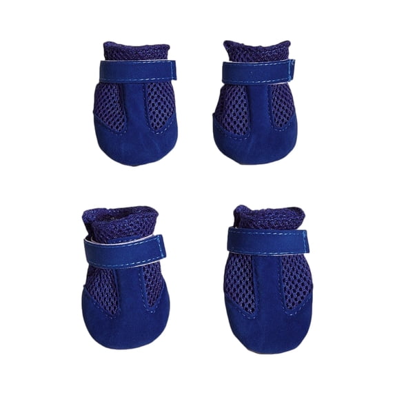4 Pcs Dog Booties and Paw Protectors Dog Shoes for Hot Pavement Blue Xl Breathable Mesh Booties for Small and Medium Dogs for Summer Winter Walking Outdoor Daily Use