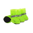 thumbnail image 1 of 4 Pcs Dog Boots and Paw Protectors, Breathable Mesh Non Slip Dog Shoes for Small Medium Dogs, Green Reflective Summer Dog Booties for Outdoor Walking, 1 of 6