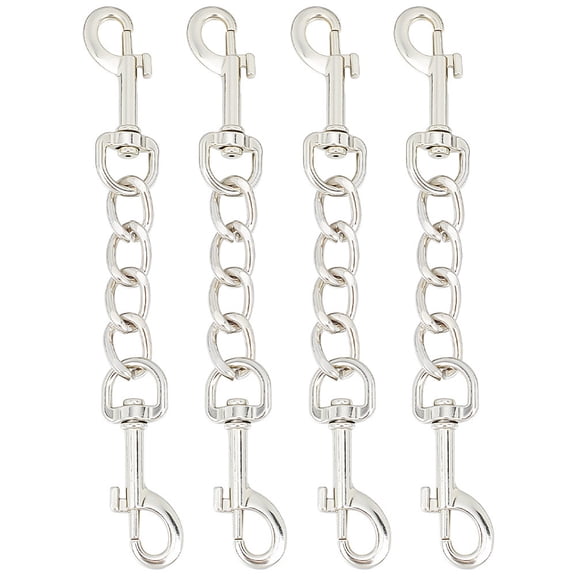 4 Pcs Dog Collar Safety Clips Platinum Alloy Dog Harness Collar Leash Connector Heavy Duty Dog Prong Collar Clip Pet Prong Collar Backup