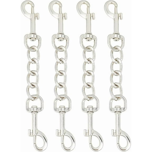 4 Pcs Dog Collar Safety Clips Platinum Alloy Dog Harness Collar Leash Connector Heavy Duty Dog Prong Collar Clip for Pet Prong Collar Backup