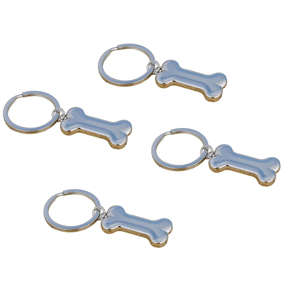 4 Pcs Dog Gifts for Small Dogs Key Chain Girls Keychains Metal Bone