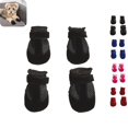 thumbnail image 1 of 4 Pcs Dog Mesh Shoes, Breathable Pet Booties with Adjustable Strap, Anti‑Slip Paw Protector for Small Dogs Black L, 1 of 9