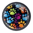thumbnail image 1 of 4 Pcs Dog Paw Prints Knobs for Kitchen Cabinet Cupboard Dresser Bookcase Drawer Pulls Handles Round Home Decor, 1 of 8
