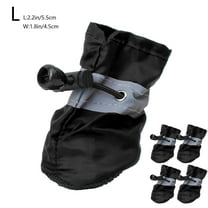 4 Pcs Dog Shoes for Small Dogs, Anti-Slip Dogs Boots & Paw Protector for Winter Snowy Day, Summer Hot Pavement Dog Booties with Reflective Straps, Cat Dog Shoe for Indoor Hardfloors