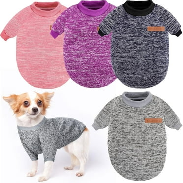 4 Pcs Dog Sweaters Winter Pet Cat Clothes Puppy Sweater for Dogs