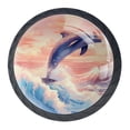 thumbnail image 1 of 4 Pcs Dolphin Knobs for Kitchen Cabinet Cupboard Dresser Bookcase Drawer Pulls Handles Round Home Decor, 1 of 8