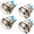 thumbnail image 1 of 4-Pack Wired Metal Doorbell Push Buttons with Lighted , Replacement Parts for Home Chime Systems, Universal Fit, 1 of 6