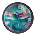 thumbnail image 1 of 4 Pcs Dragonfly Knobs for Kitchen Cabinet Cupboard Dresser Bookcase Drawer Pulls Handles Round Home Decor, 1 of 8