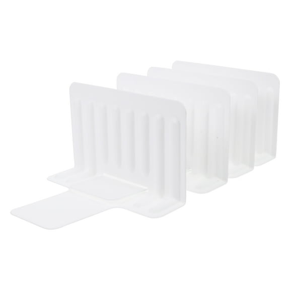 SOPOTUTU 4-Pack White Plastic Refrigerator Storage Dividers Organizer for Kitchen Drawers