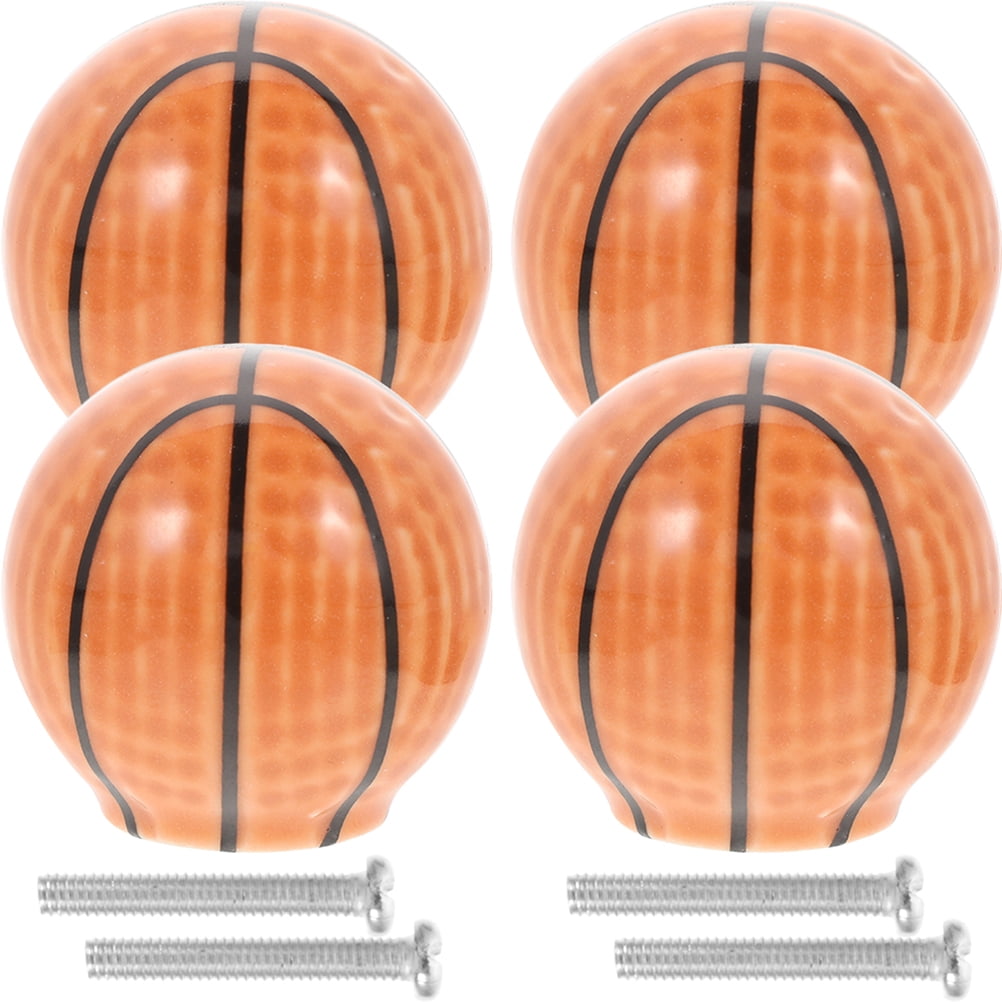 4 Pcs Drawer Dresser Basketball Cartoon Door Handle Parts