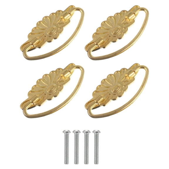 4 Pcs Drawer Handle Vintage Handles Features Twist Knob Dresser Knobs Pulls Golden
