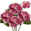 4 Pcs Dried Touch Hydrangeas Artificial Flowers 17" Tall Large Silk Hydrangea Stems Fake Hydrangea Arrangements for Home Office Table Centerpieces-Purple Hydrangea