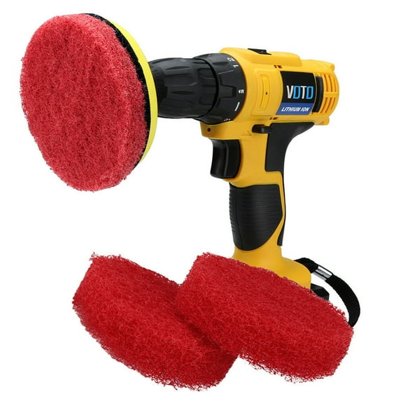 4pcs 4 Inches Electric Drill Brush Round Scrubber Cleaning Drill Cleaning Brush Attachments (Random Color)