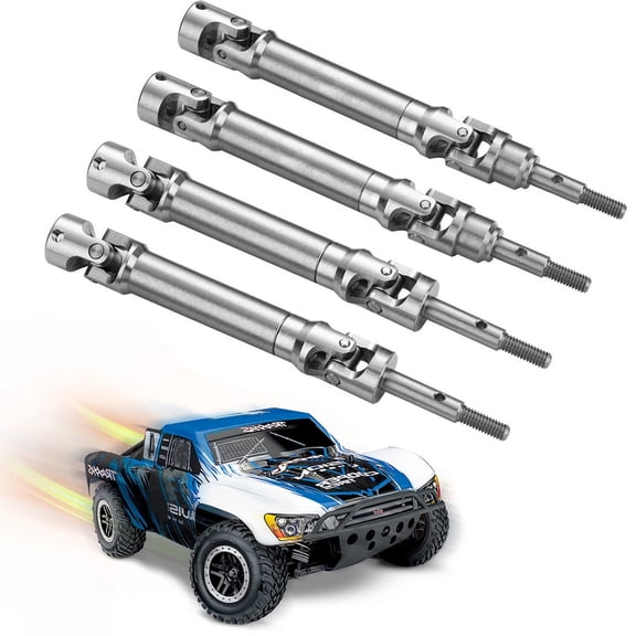 4 Pcs Drive Shaft Set, Front and Rear Axles Compatible with Traxxas Slash, Rustler, Stampede Models