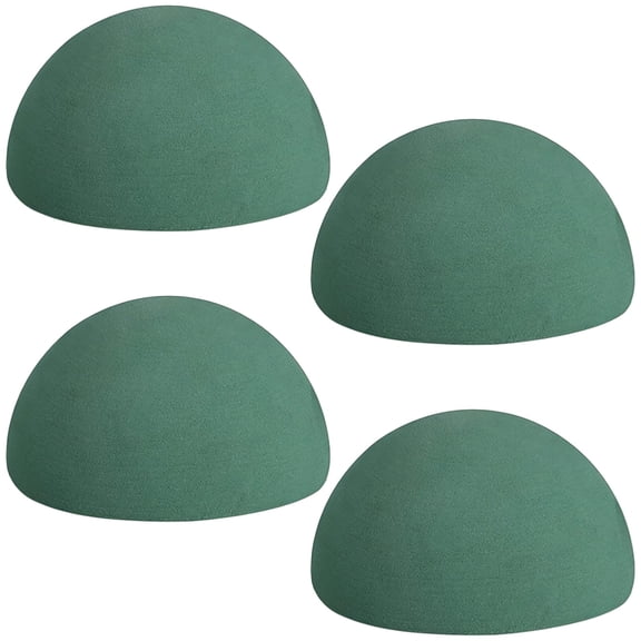 4 Pcs Dry Floral Foam Blocks, 5.5 in/14 cm Hemispherical Green Flower Foam for Artificial Flowers, Craft Projects, Stable Floral Styrofoam for DIY Plant Arrangements, Long-lasting for Outdoor Use