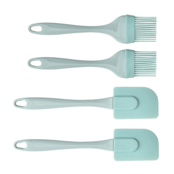 FUEENIRVA 4-Piece Silicone Baking Scraper Set, Reusable, Non-Stick, , Safe for Cooking and Baking