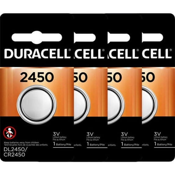 4 Pcs Duracell ECR 2450 3V Coin Cell Lithium Button Battery