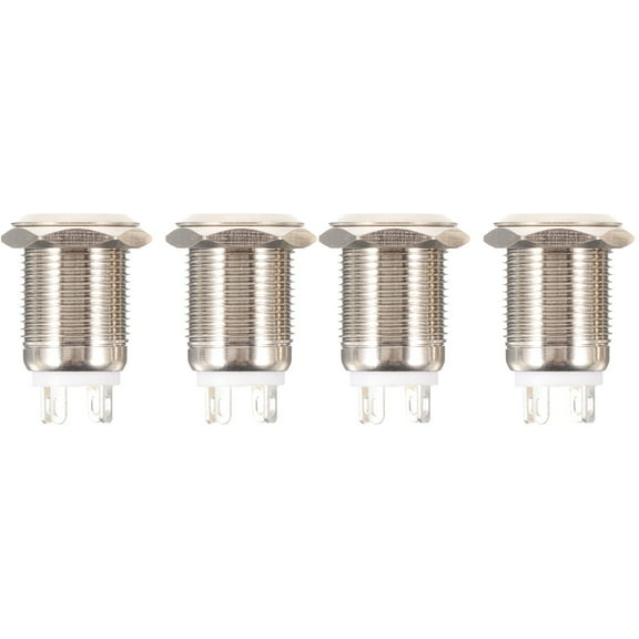 4 Pcs Easy Installation Wired Doorbell Button Replacement for Chime Accessory Garage Wall Mount Only Round