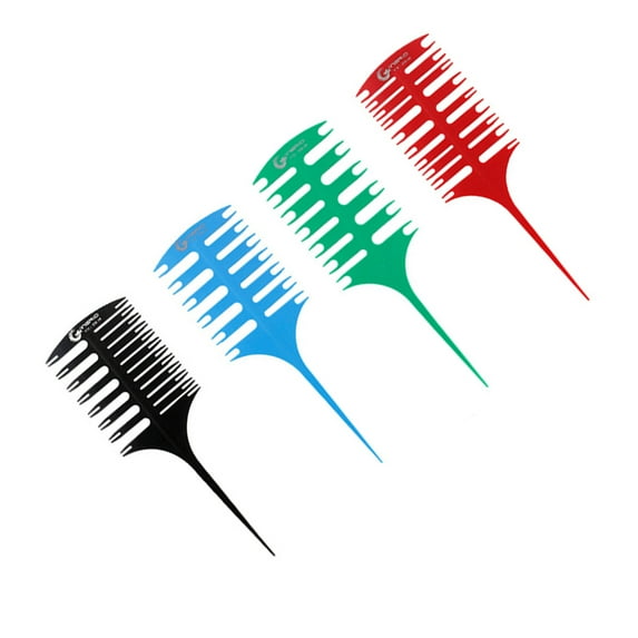UKCOCO Hair Dyeing Comb Abs Assorted Color For Hair Coloring Tool 4Pcs Set 9.8In 3.1In