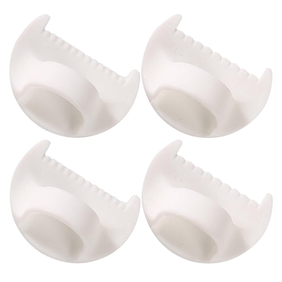 4 Pcs Edge Stitch Lock & Sewing Gauge Set, 3mm/4mm Hand Sewing Guide and Blanket Stitch Tool with Seam Ruler for Precise Straight Stitching and Quilting (White)
