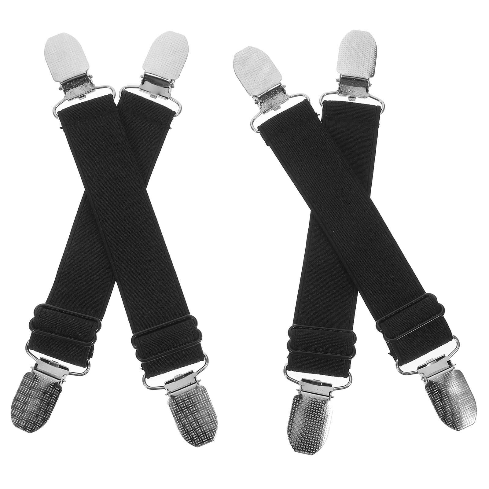 4 Pcs Elastic Leg Clip Adjustable Boots Strap Bike Pants for Women