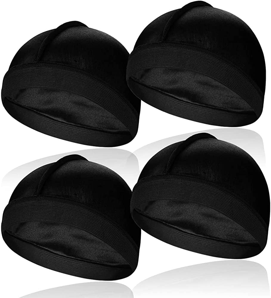 4PCS Silky Durags for Men Women 360 Waves with 1 Wave Cap, Silky Satin  Durag Extra Long Tails