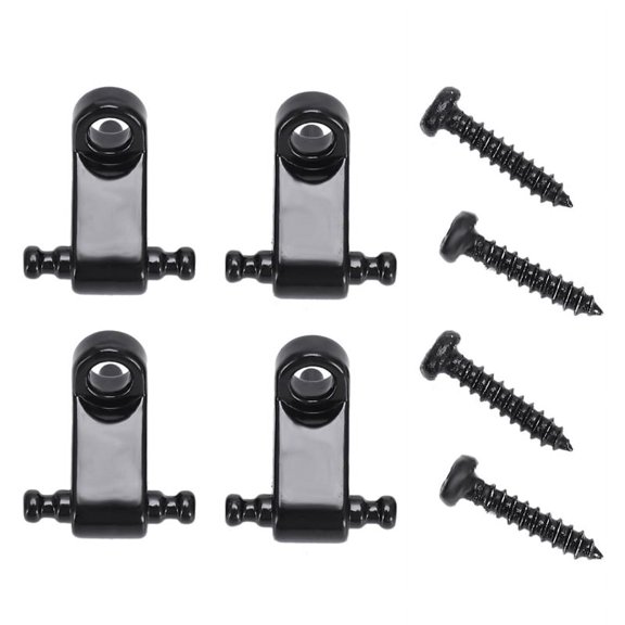 4 Pcs Electric Guitar Roller String Tree String Retainer - Black