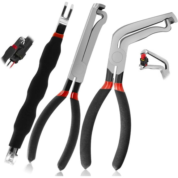 4 Pcs Electrical Disconnect Pliers for Cars，60 Degree Connector Pliers，Safety Wire Plier,Automotive Tools Electrical ConnectorPliers