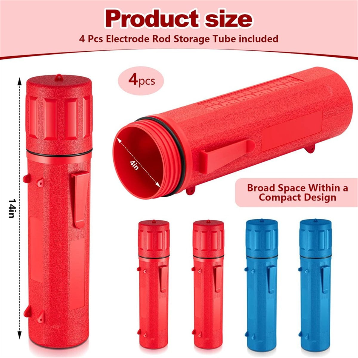 Welding Rod Storage Tube 2-Pack S - 14 Inch Waterproof ABS Containers ...