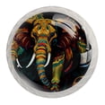 thumbnail image 1 of 4 Pcs Elephant Knobs for Kitchen Cabinet Cupboard Dresser Bookcase Drawer Pulls Handles Round Home Decor, 1 of 8