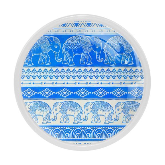 4 Pcs Elephant Knobs for Kitchen Cabinet Cupboard Dresser Bookcase Drawer Pulls Handles Round Home Decor