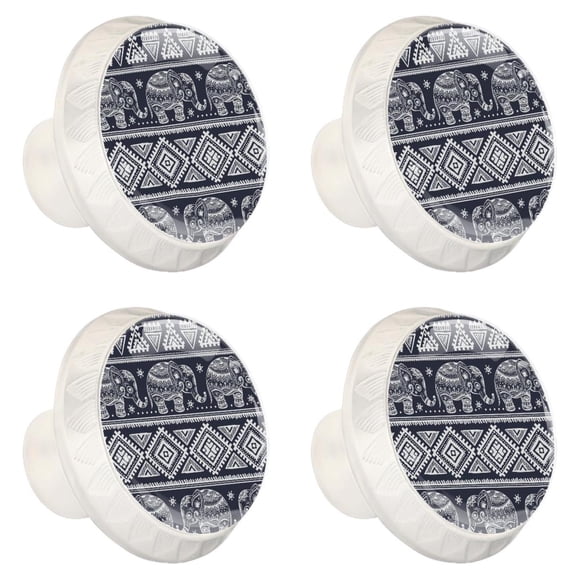 4 Pcs Elephant Knobs for Kitchen Cabinet Cupboard Dresser Bookcase Drawer Pulls Handles Round Home Decor