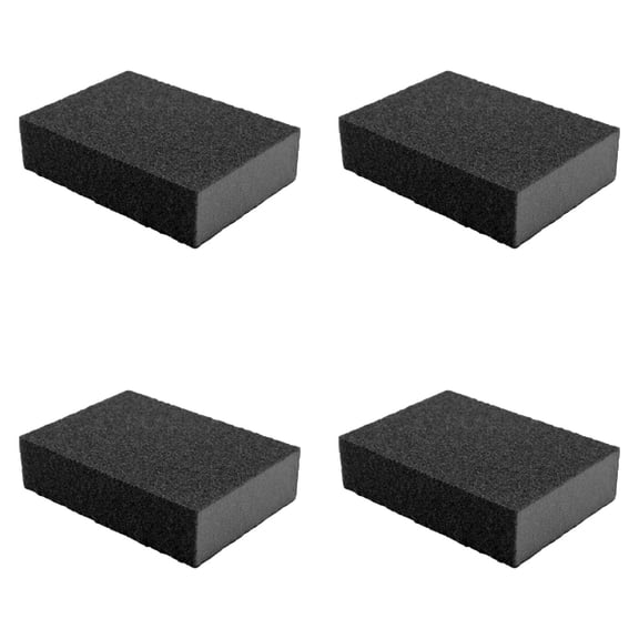 4 Pcs Emery Sponge Brush,Cleaning Sponges Eraser,Multi-Functional Eraser,Heavy-Duty Carborundum Sponge,Kitchen Scouring Pads,Emery Sponges for Kitchen, Bathroom, Floor & Home Cleaning,Black