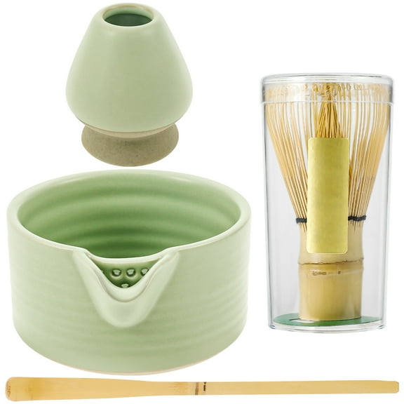 4 Pcs Enduring Matcha Whisk Set Elegant Matcha Beverage Set Easy to Clean Green Tea Powder Making Kit for Tea Lover Present