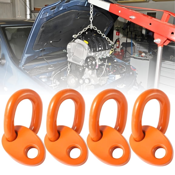 4 Pcs Engine Support Bars, Heavy-Duty Lifting Brackets, Orange Hooks, 5000 lbs Capacity Engine Hoist Chains, for Load Levelers and Lifting Slings