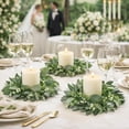 4 Pcs Eucalyptus Candle Ring Small 4 Inch Center Mini Artificial ...