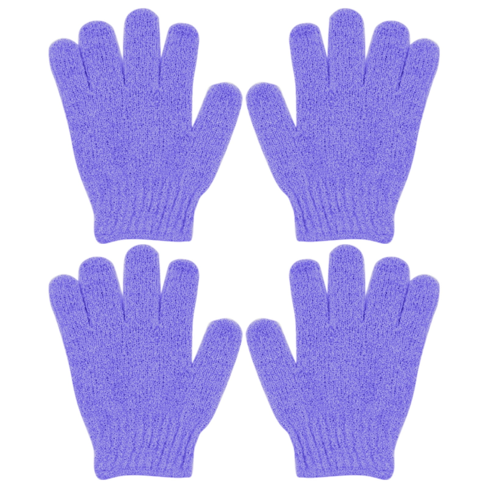 4 Pcs Exfoliating Shower Gloves Double Exfoliating Bath Gloves Deep