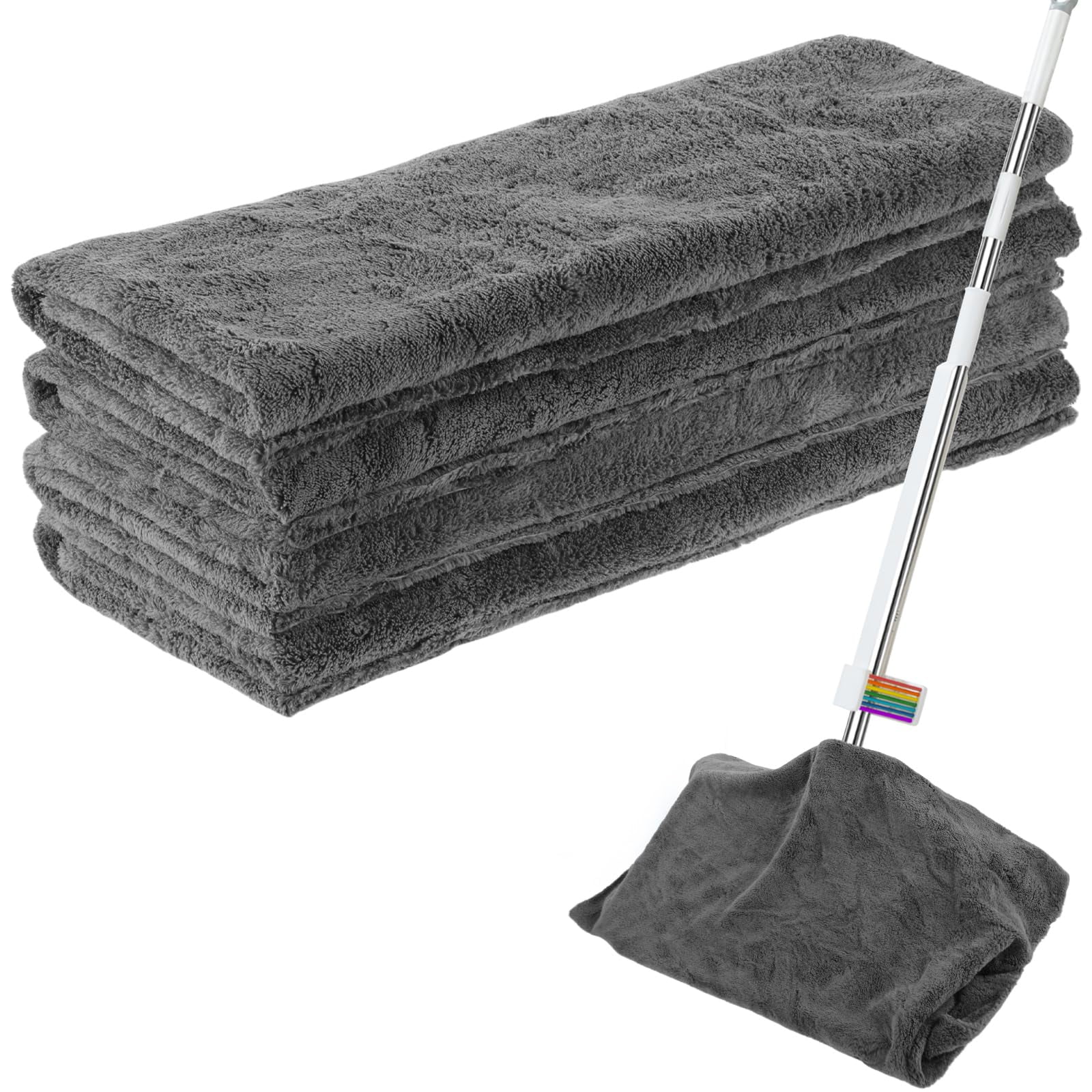 4 Pcs Extra Large Microfiber Cleaning Cloth, 30"x20" Washable Reusable ...