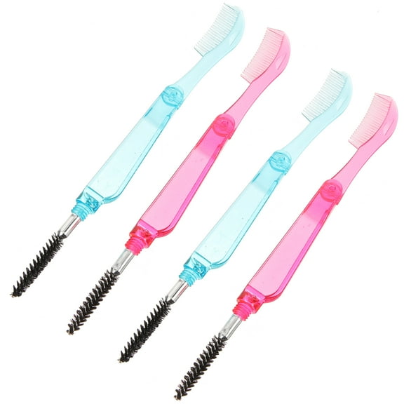 HOOWIFFY 4Pcs Spoolie Brush Assorted Color Grooming Makeup Tool