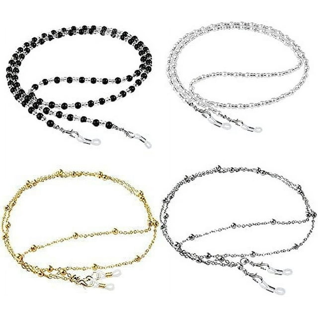 4 Pcs Eyeglass Chains for Women Eyeglasses String Holder Glasses Strap