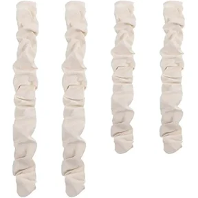 4 Pcs Fabric Cord Cover Chain Cable Sleeve Chandelier Lighting Wire Management Light Brown
