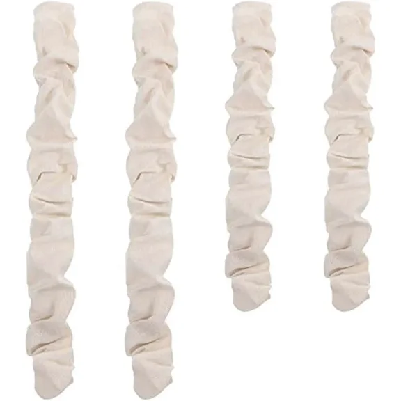 4 Pcs Fabric Cord Cover Chain Cable Sleeve Chandelier Lighting Wire Management Light Brown