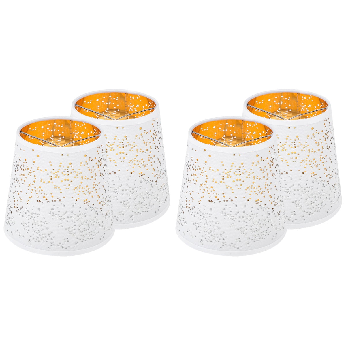 4 Pcs Fabric Lampshade Candelabra Light Bulbs Bedroom Cover Clip on