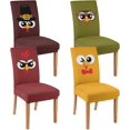 thumbnail image 1 of 4 Pcs Fall Chair Covers for Dining Room, Thanksgiving Stretch Removable Dining Chair Cover Set of 4, Autumn Pumpkin Truck Chair Slipcovers Seat Protector for Fall Restaurant Decor, 1 of 6