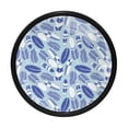 thumbnail image 1 of 4 Pcs Feathers Blue Knobs for Kitchen Cabinet Cupboard Dresser Bookcase Drawer Pulls Handles Round Home Decor, 1 of 5