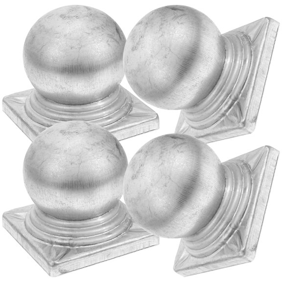 MERRYHAPY 4-Pack Metal Post Caps Iron Outdoor Fence Post Covers for Decks and Gardens