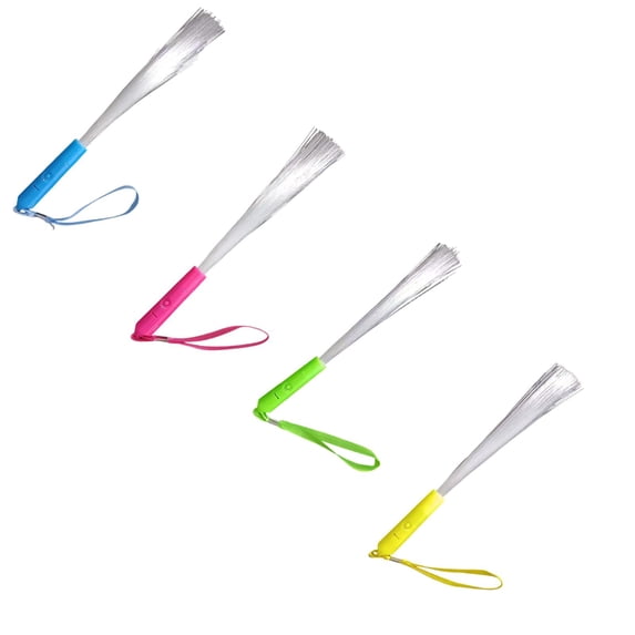 4 Pcs Fiber Optic Wand, Led Cold Sparklers Wedding Send Off Ideas, 3 Flashing Modes Wedding Glow Sticks for Reception, Light up Wands, Fiber Optic Lights for Party Favor