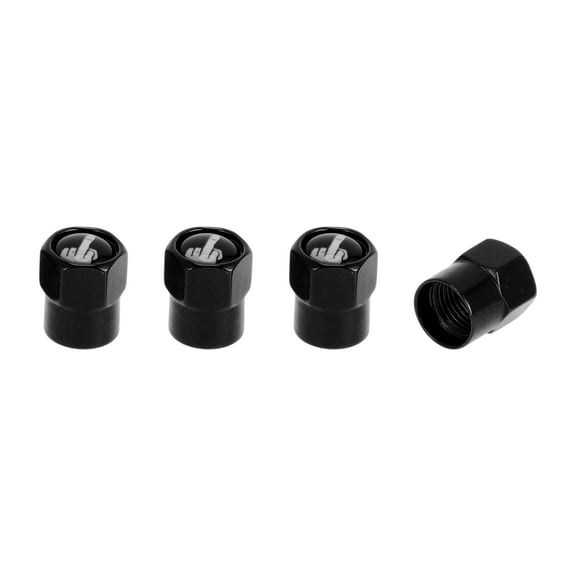 4 Pcs Finger Pattern Tire Valve Stem Caps for Car Tyre Valve Dust Covers Decorative Aluminum Alloy Rubber Black White 8x12mm