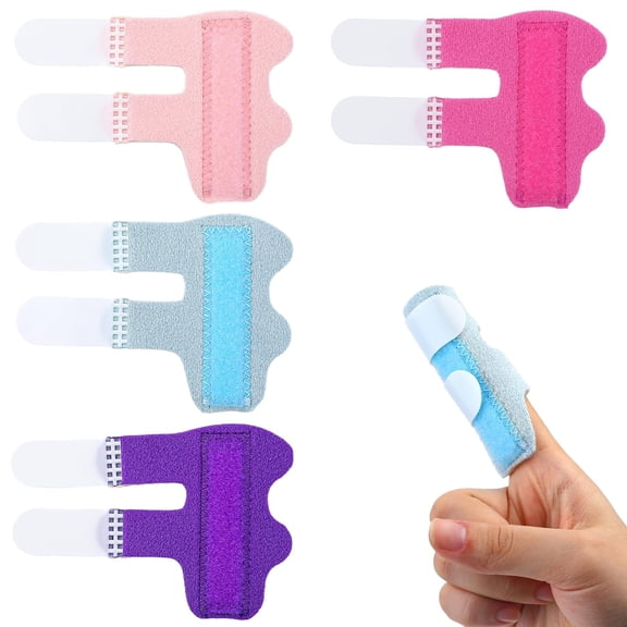 4 Pcs Finger Splints Trigger Finger Splint Mallet Finger Splint Finger Brace for Injury Sprain Finger Straightener Finger Splint for Index Middle Ring Pinky Finger